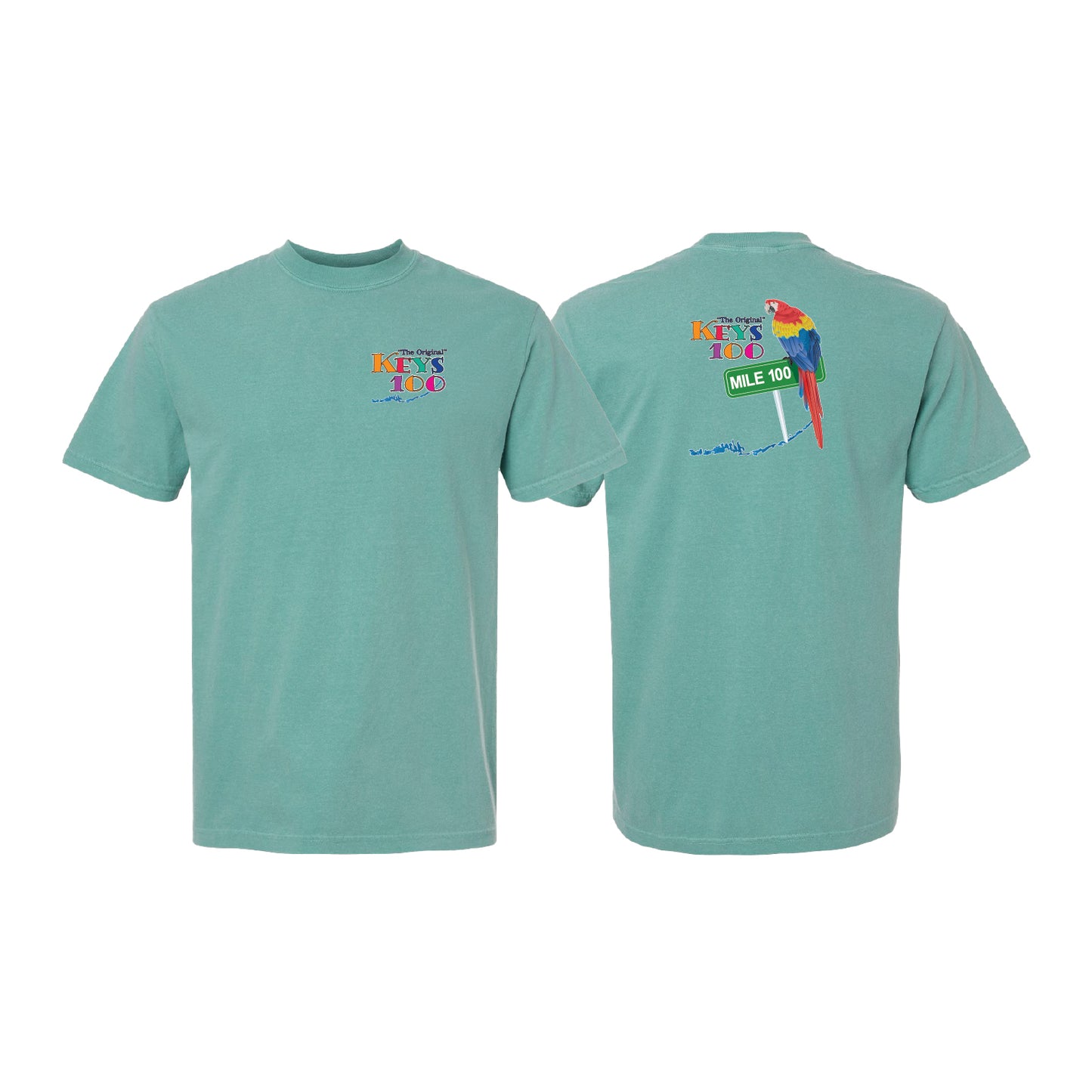Short Sleeve Tri Blend Tee- Sea Foam Green