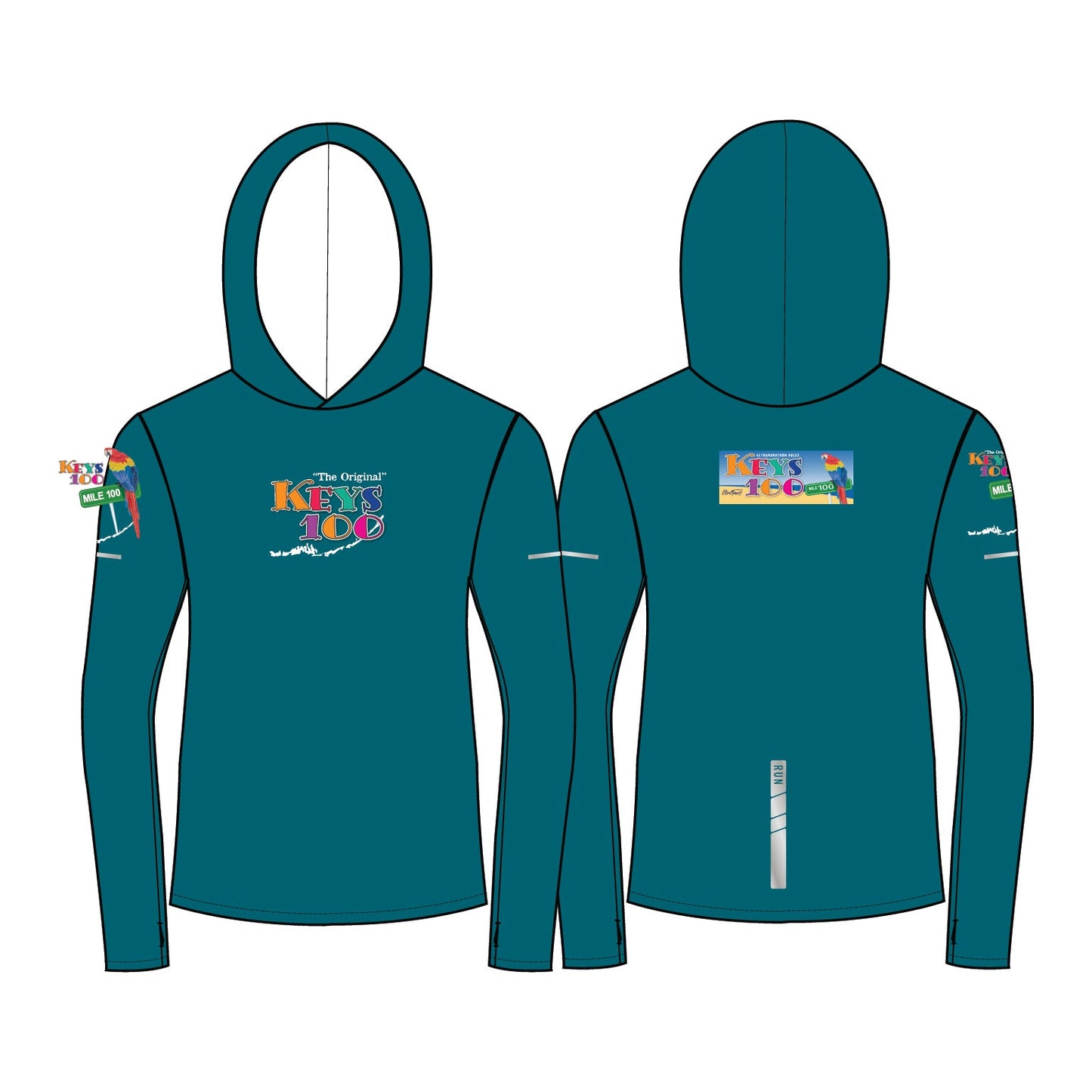Men's Base Layer Sun Hoody- Teal