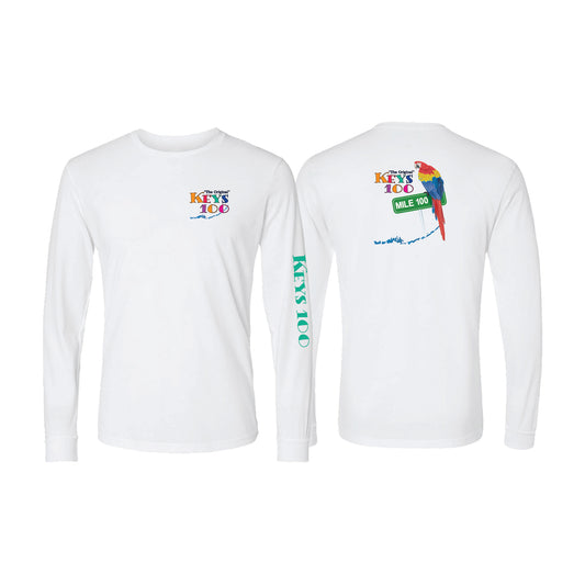 Long Sleeve Performance Tee- White