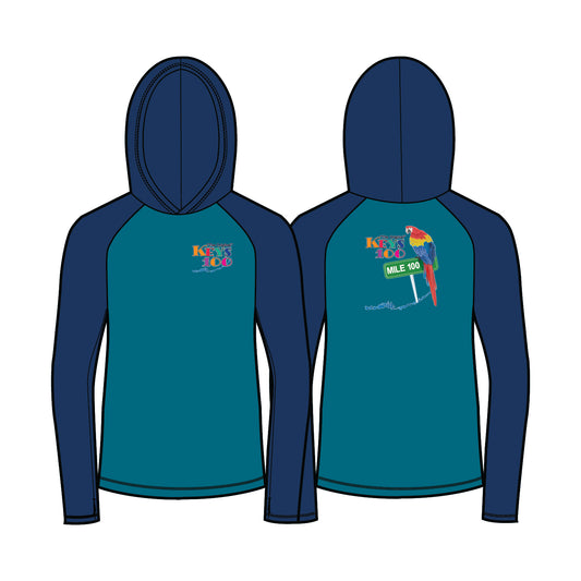 Performance Base Layer Hoody- Blue/Teal