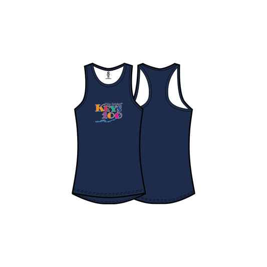 Women's Sublimated Tank Top - Navy Pattern
