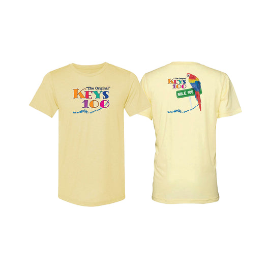 Short Sleeve Tri Blend Tee- Pale Yellow