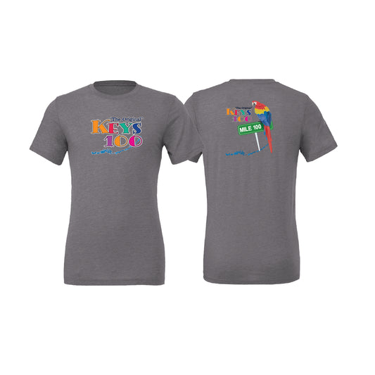 Short Sleeve Tri Blend Tee- Heather Grey